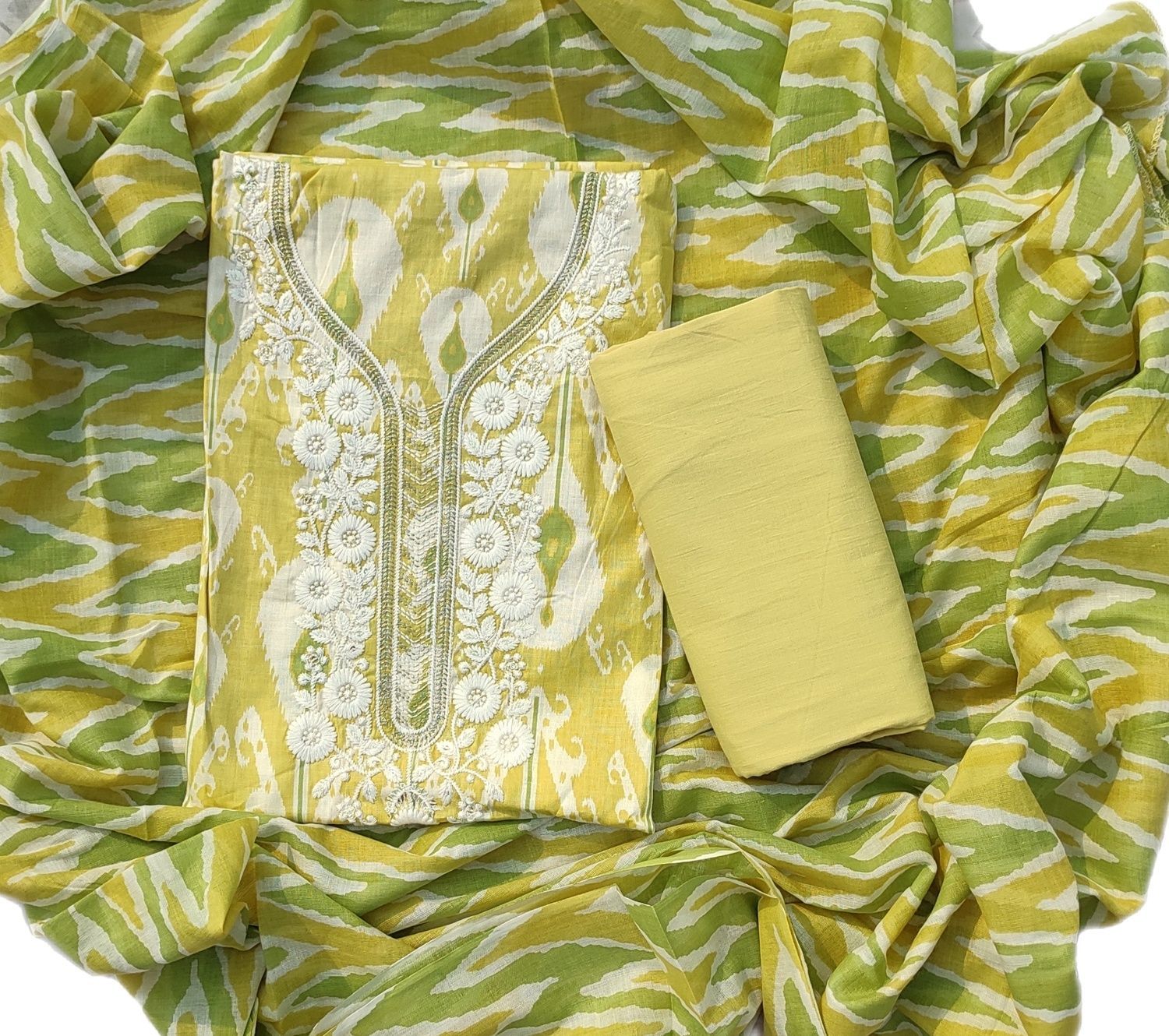 GC 80 BY GAURI COLLECTION Embroidered Pure Cotton Unstitched Dress Material