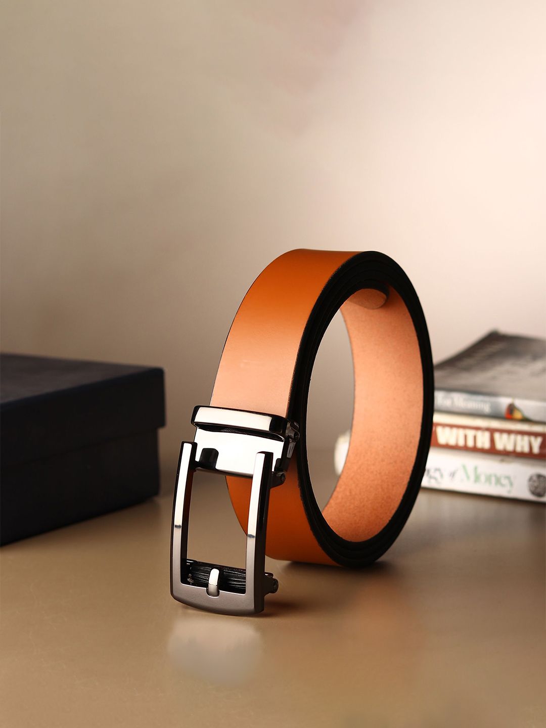 Provogue Men Textured Leather Belt