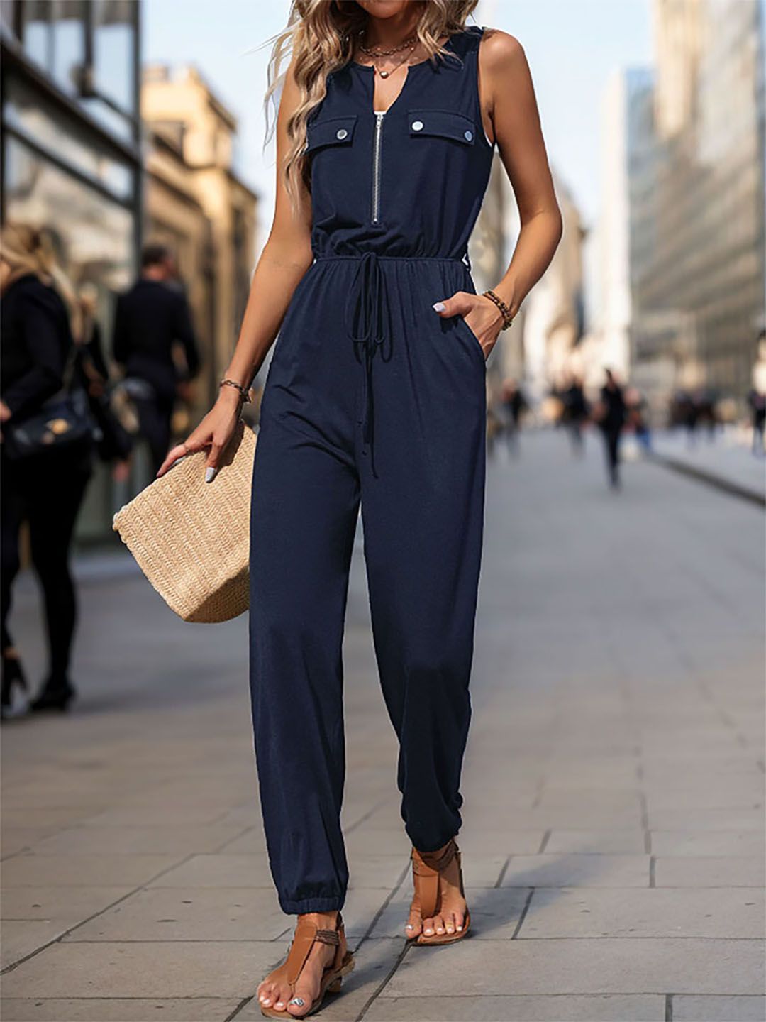 DressBerry Basic Jumpsuit with Pocket Detailing deal from myntra