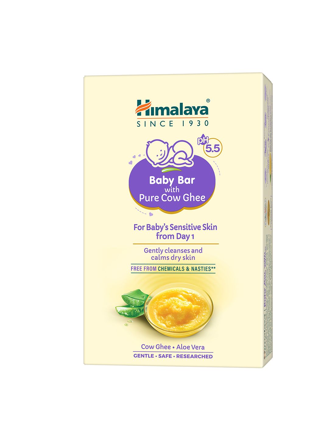 Himalaya Baby Baby Bar With Pure Cow Ghee & Aloevera - 125g