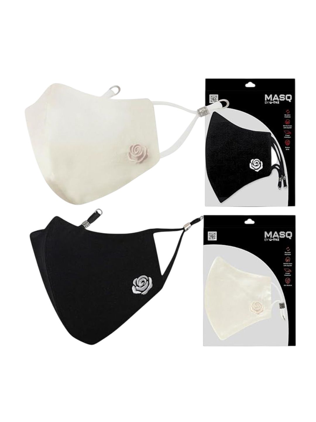 MASQ Pack of 2 4 Ply Cotton Protective Outdoor Mask