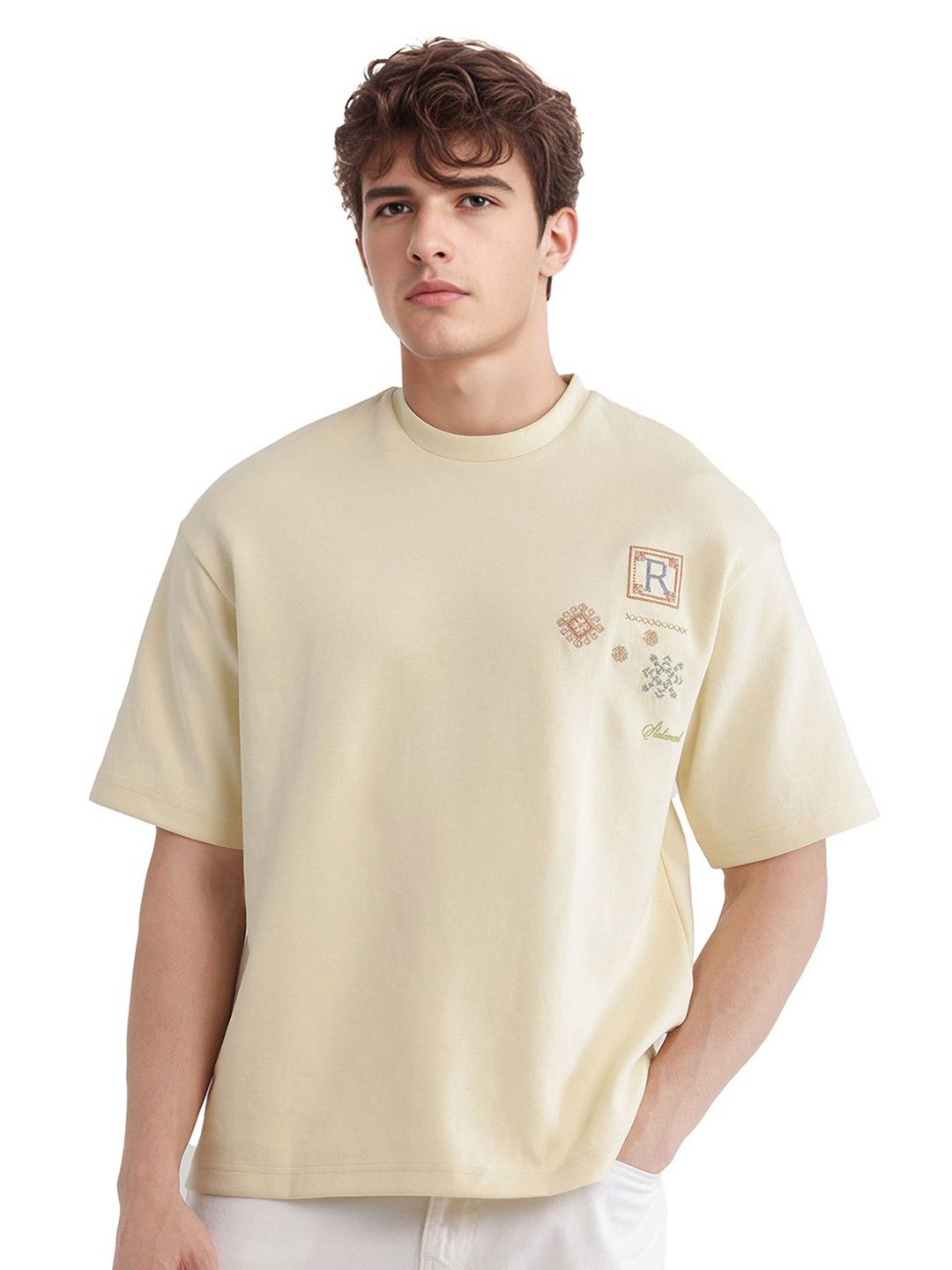 RARE RABBIT Men Graphic Printed Round Neck Cotton Relaxed Fit T-shirt deal from myntra RARE RABBIT Men Graphic Printed Round Neck Cotton Relaxed Fit T-shirt deal from myntra