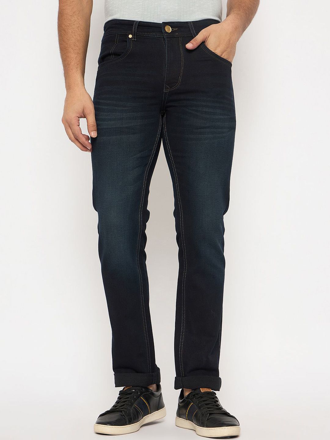 Duke Men Slim Fit Light Fade Stretchable Jeans