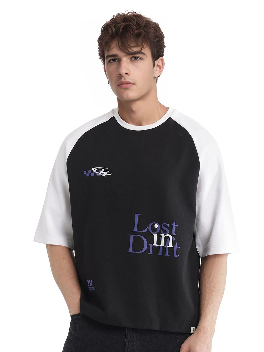 RARE RABBIT Men Typography Printed Round Neck Cotton Oversized T-shirt deal from myntra RARE RABBIT Men Typography Printed Round Neck Cotton Oversized T-shirt deal from myntra