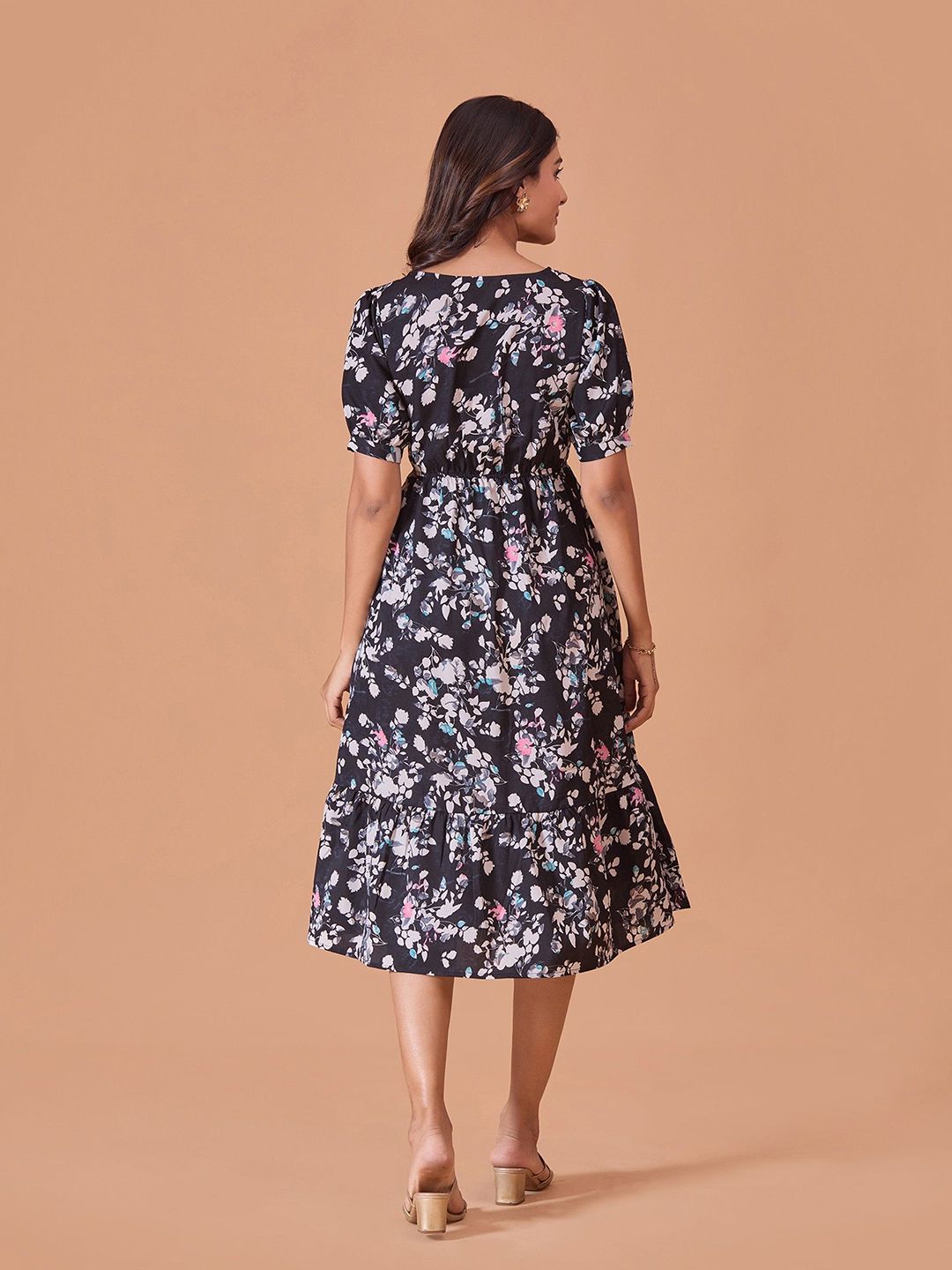 Buy DressBerry Floral Print Fit & Flare Midi Dress - Dresses for Women  32385703 | Myntra