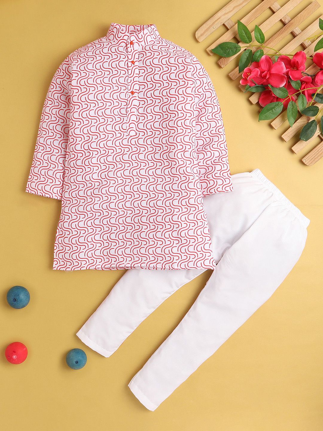 Jeetethnics Boys Printed Regular Kurta with Pyjamas