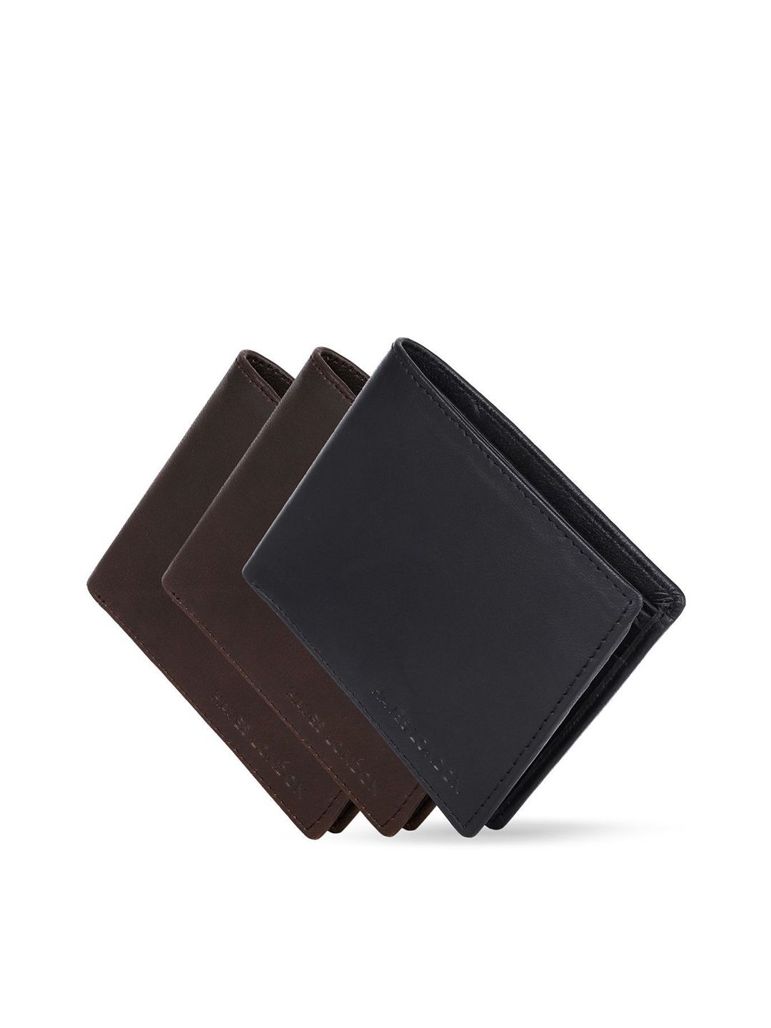 Hayes London Men Wallets Pack of 3 Genuine Leather with RFID Blocking Combo