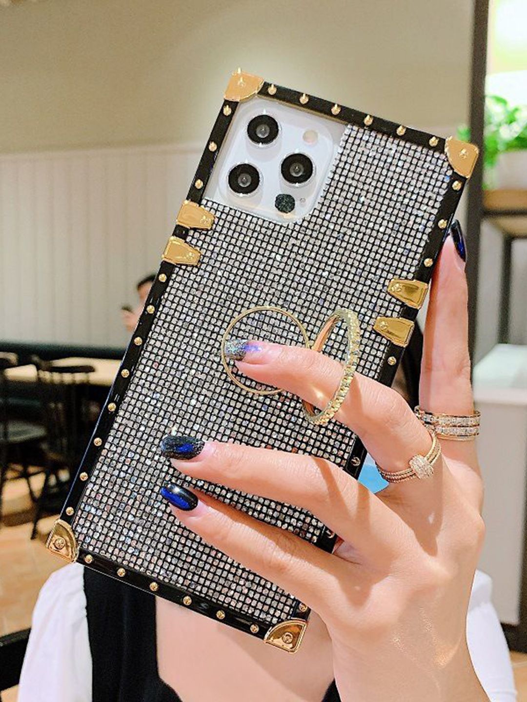 Luxury Kase Solid Printed iPhone 15 Pro Back Case Mobile Accessories
