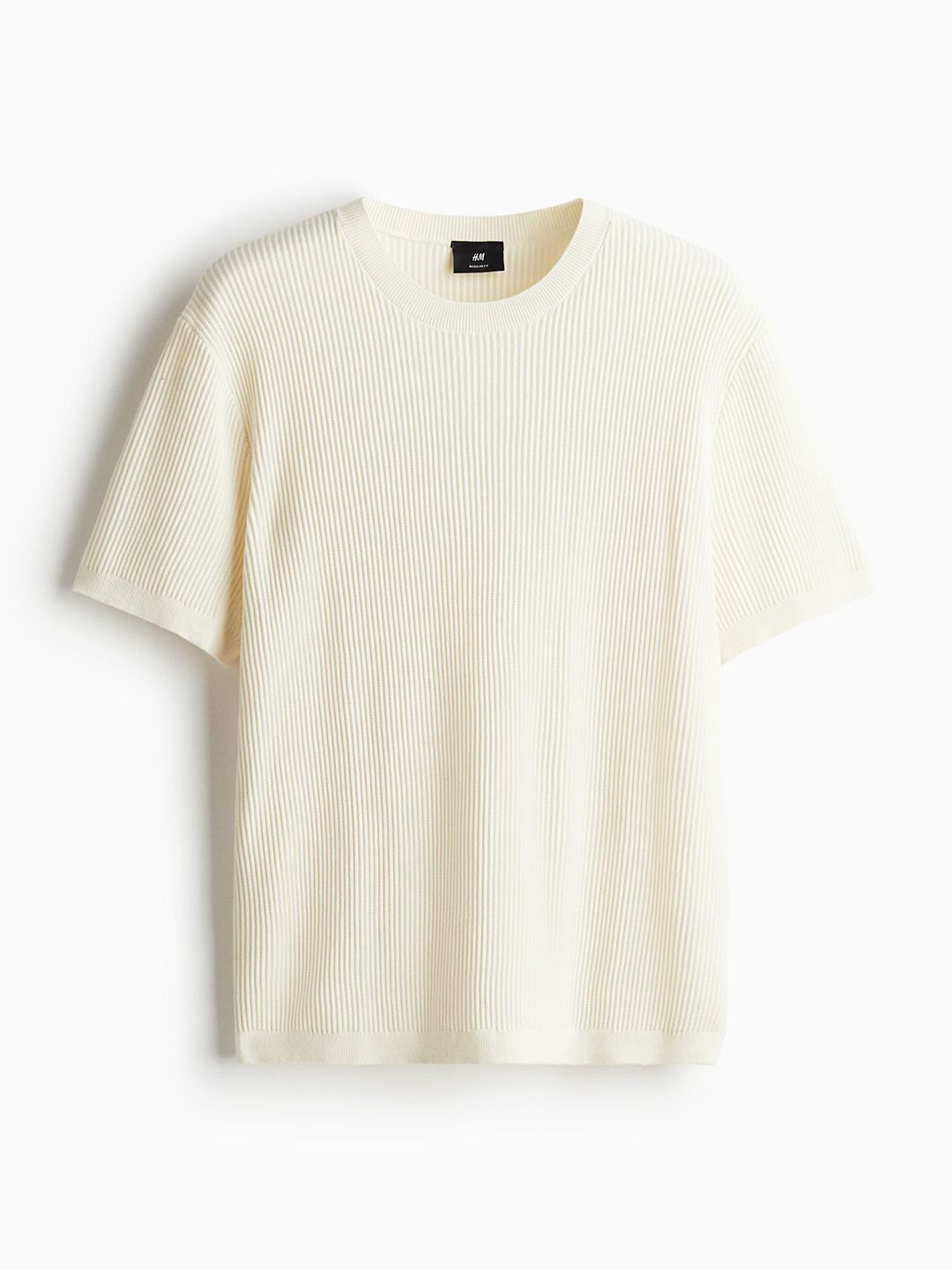 H&M Regular Fit Rib-Knit T-shirt deal from myntra