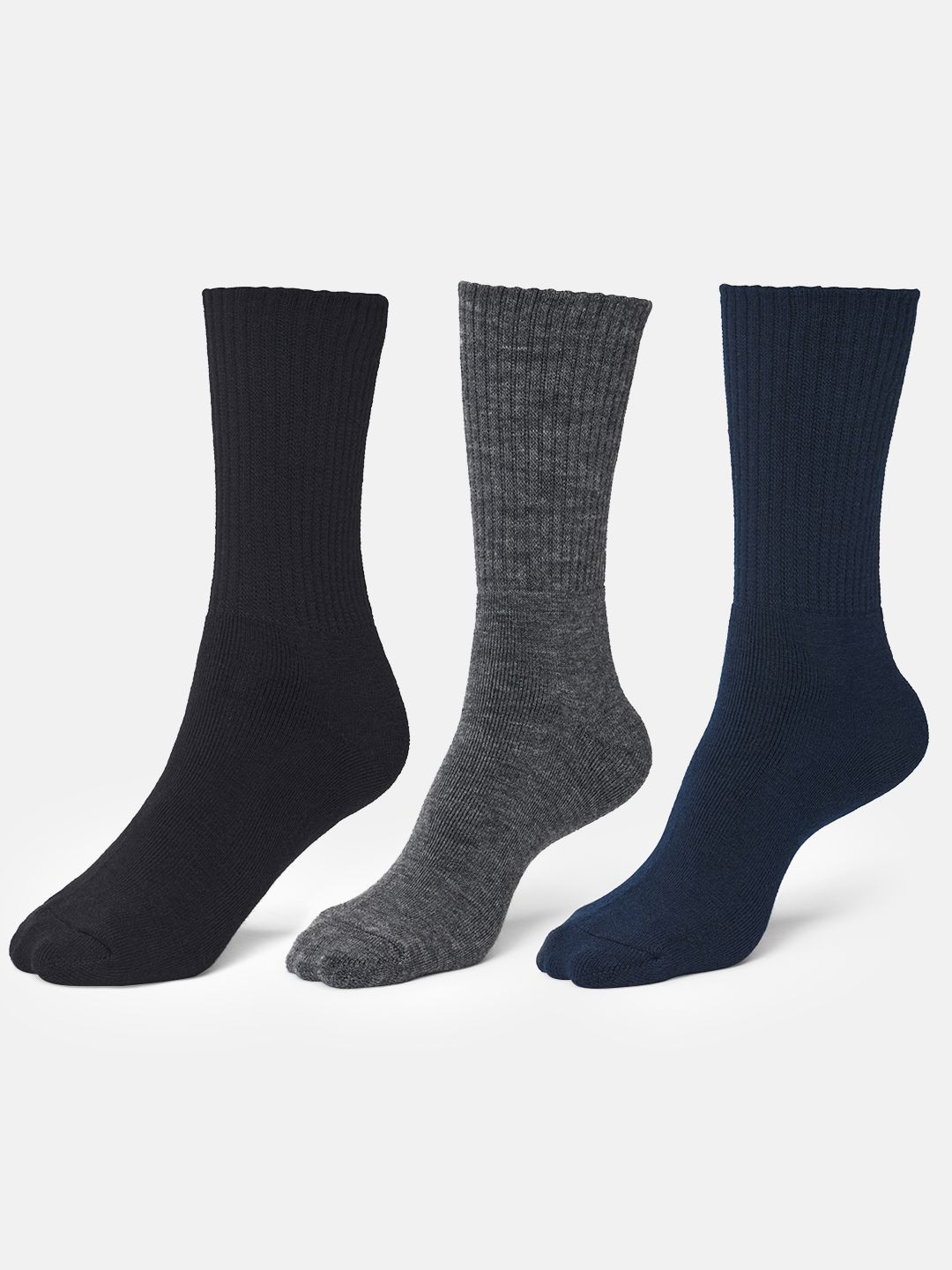BOLDFIT Pack Of 3 Calf Length Winter Socks