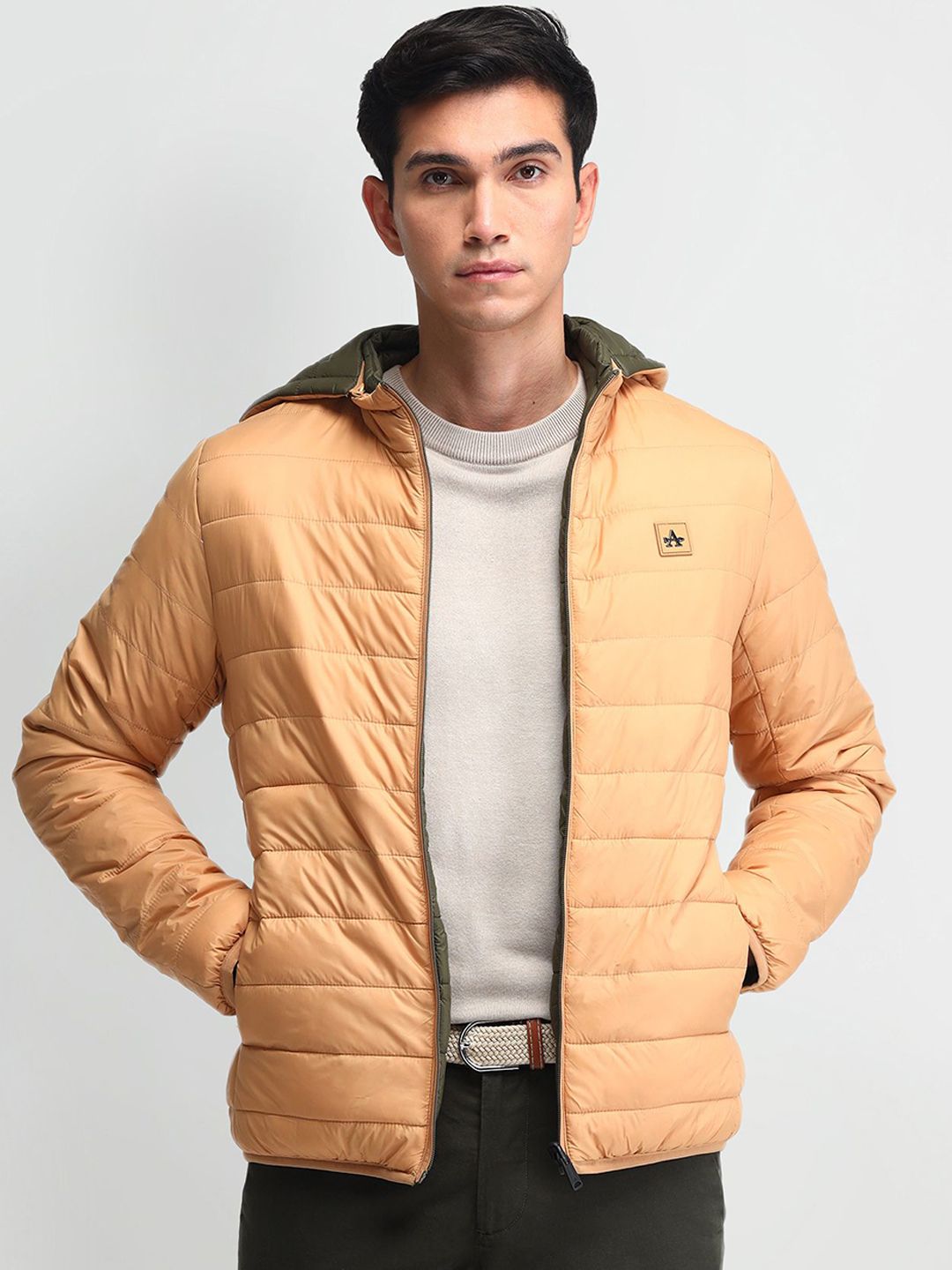 Arrow Sport Men Solid Puffer Jacket