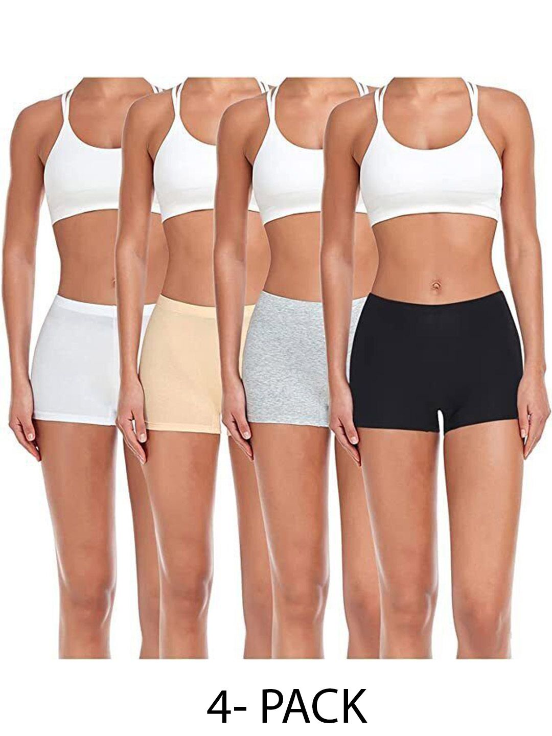 Diving Deep Women Pack of  4 Boy Shorts Briefs
