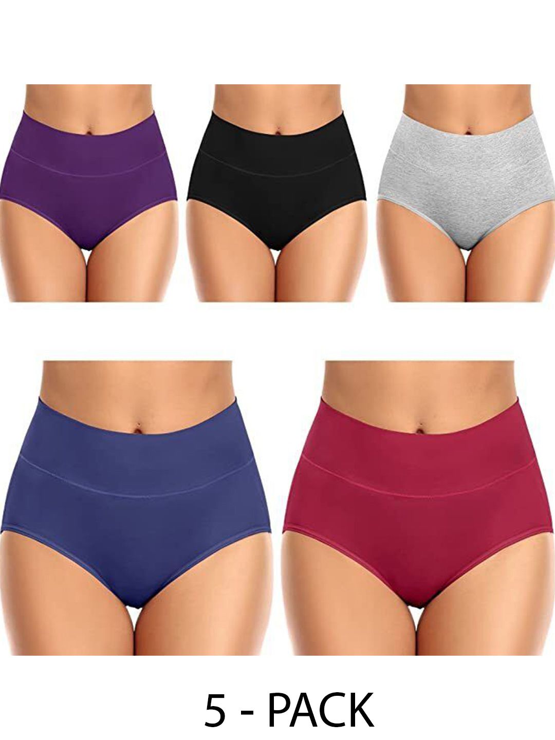 Diving Deep Women Pack of 5 Cotton Assorted Hipster Briefs