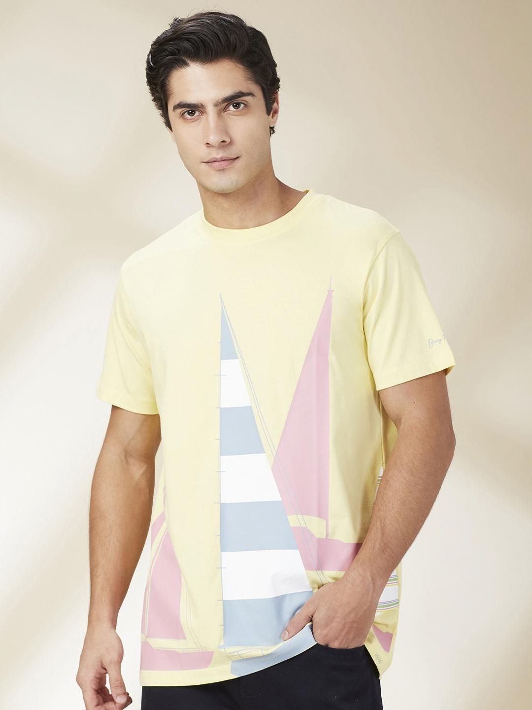 Being Human Men Graphic Printed Round Neck Cotton Relaxed Fit T-shirt