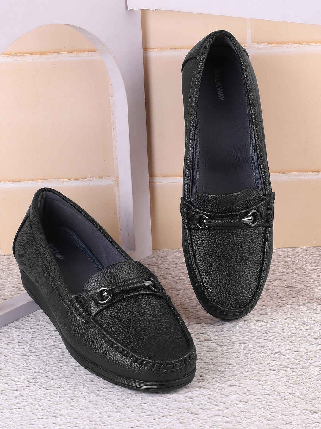 WALKWAY by Metro Women Slip-On Textured Loafers Price in India