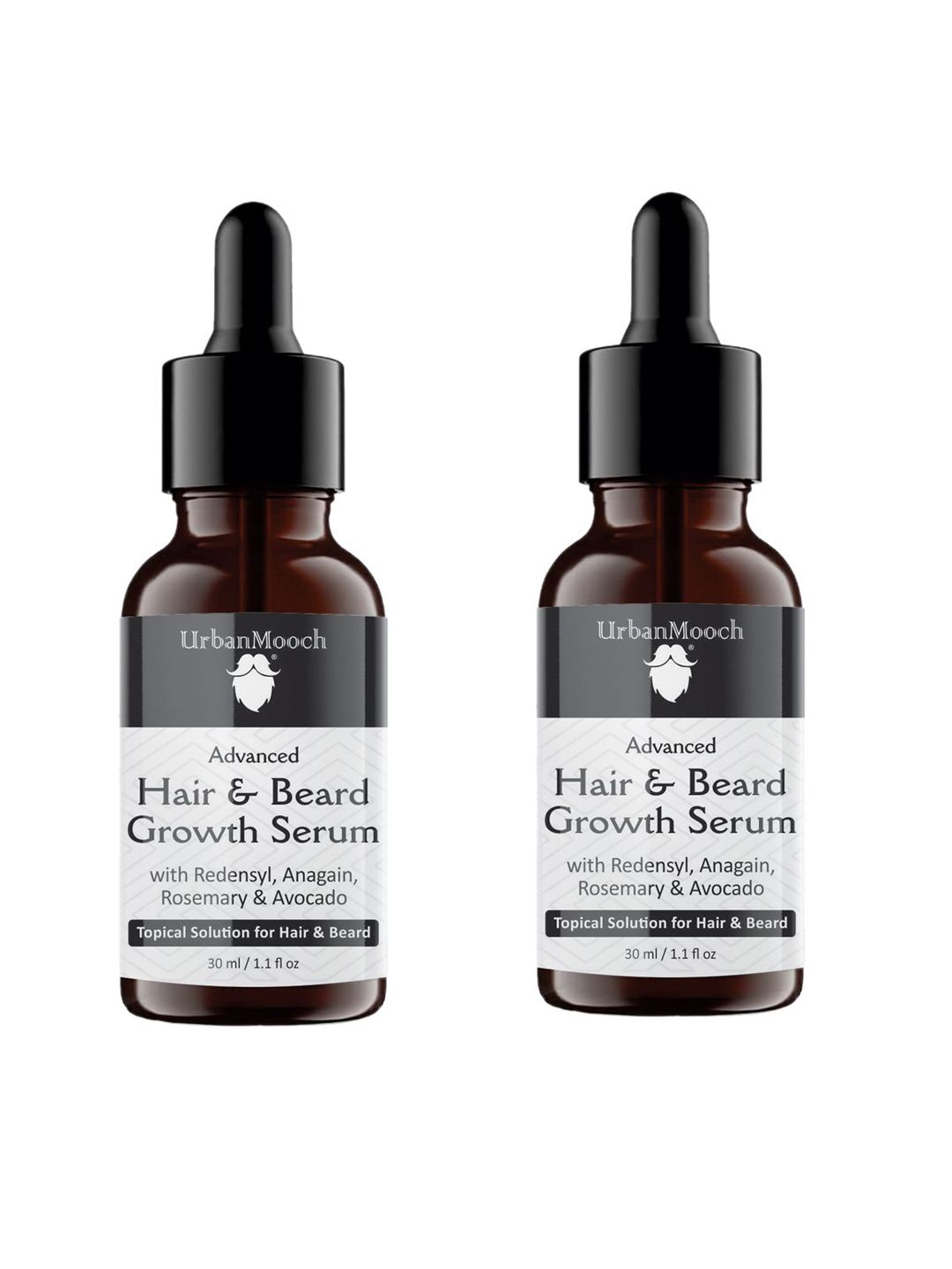 UrbanMooch Set Of 2 Hair & Beard Growth Serum With Avocado Oil - 30 ml Each deal from myntra