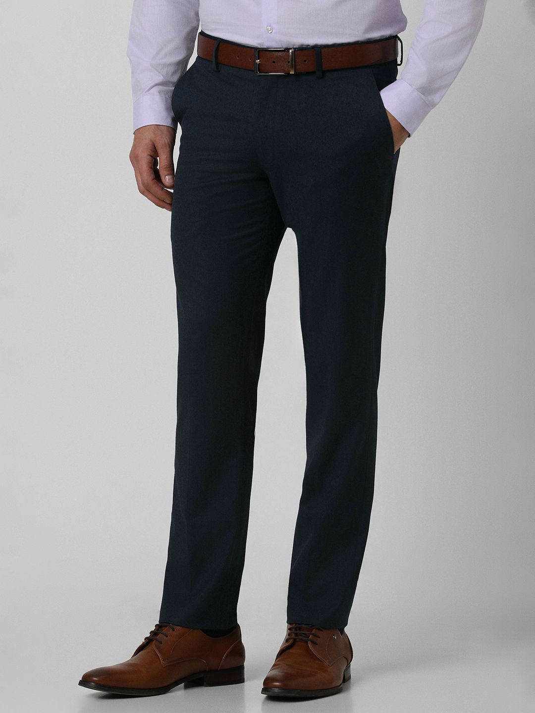 Peter England Elite Men Slim Fit Formal Trousers