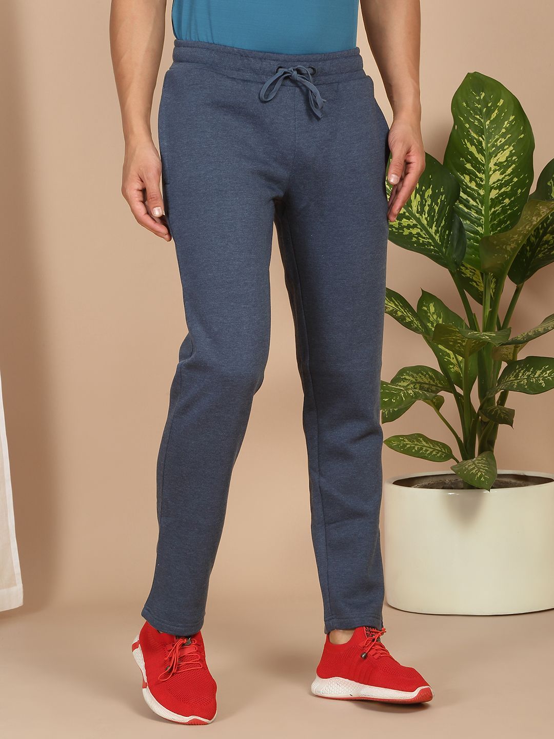 Sweet Dreams Men Cotton Relaxed-Fit Mid-Rise Track Pant