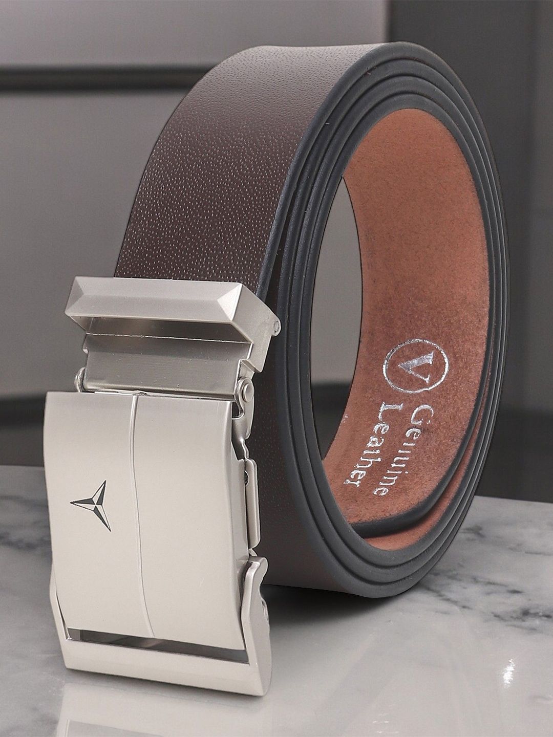 Provogue Men Textured Leather Belt