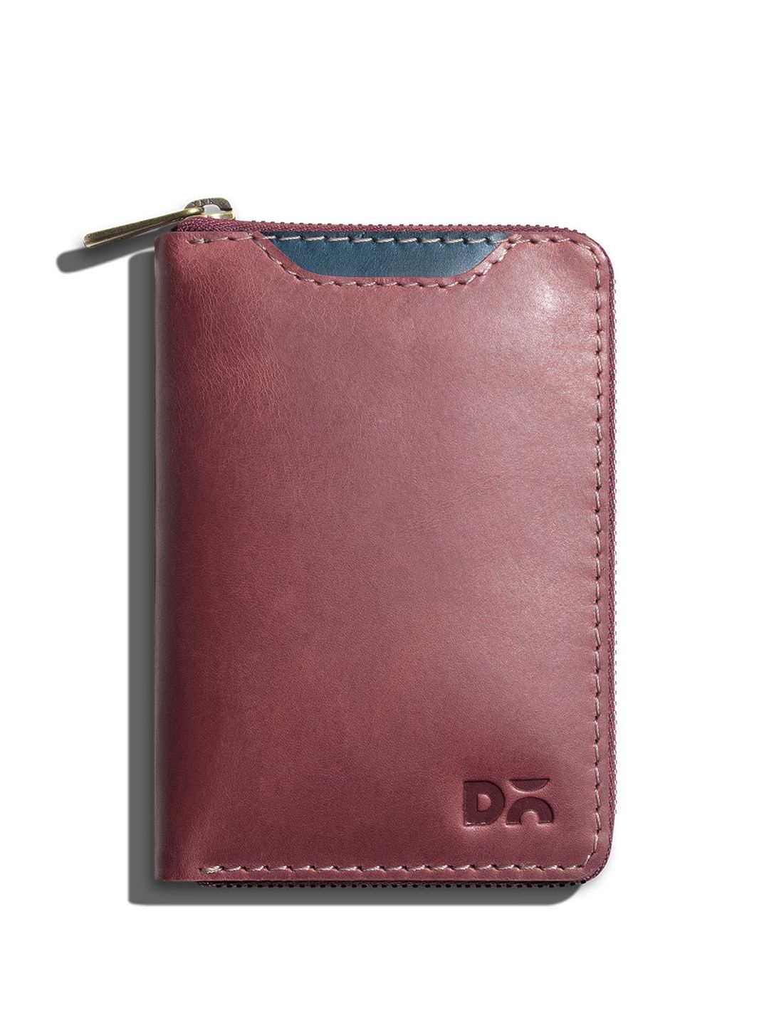 DailyObjects Unisex Scarlet Red Leather Zip Around Wallet