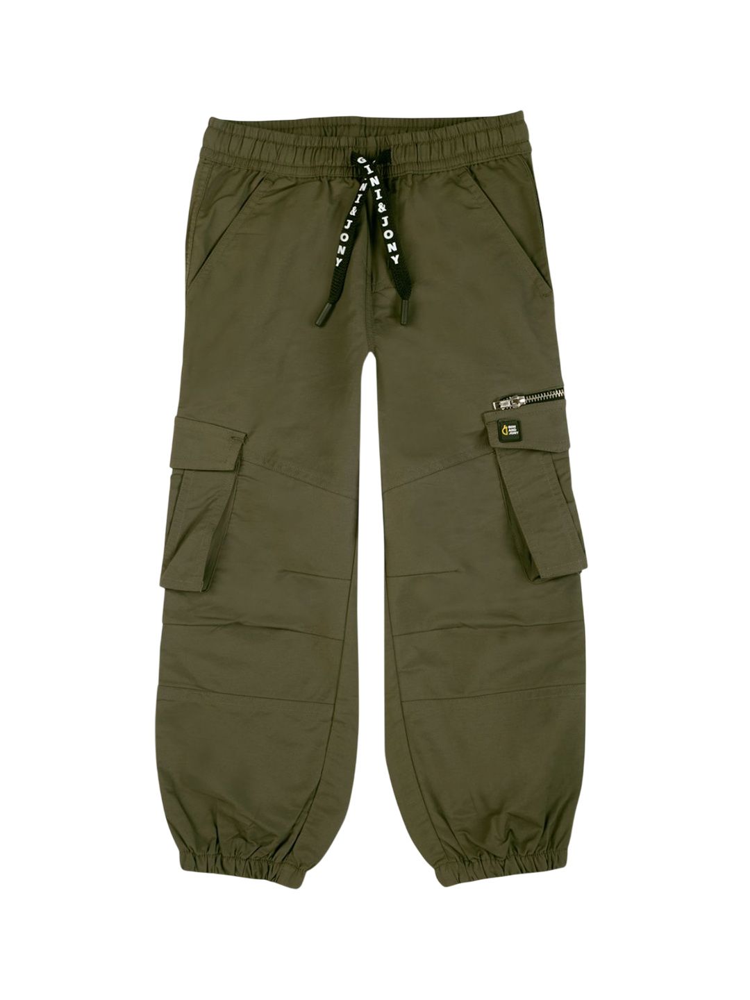 Gini and Jony Boys Printed Comfort Cargos Trousers
