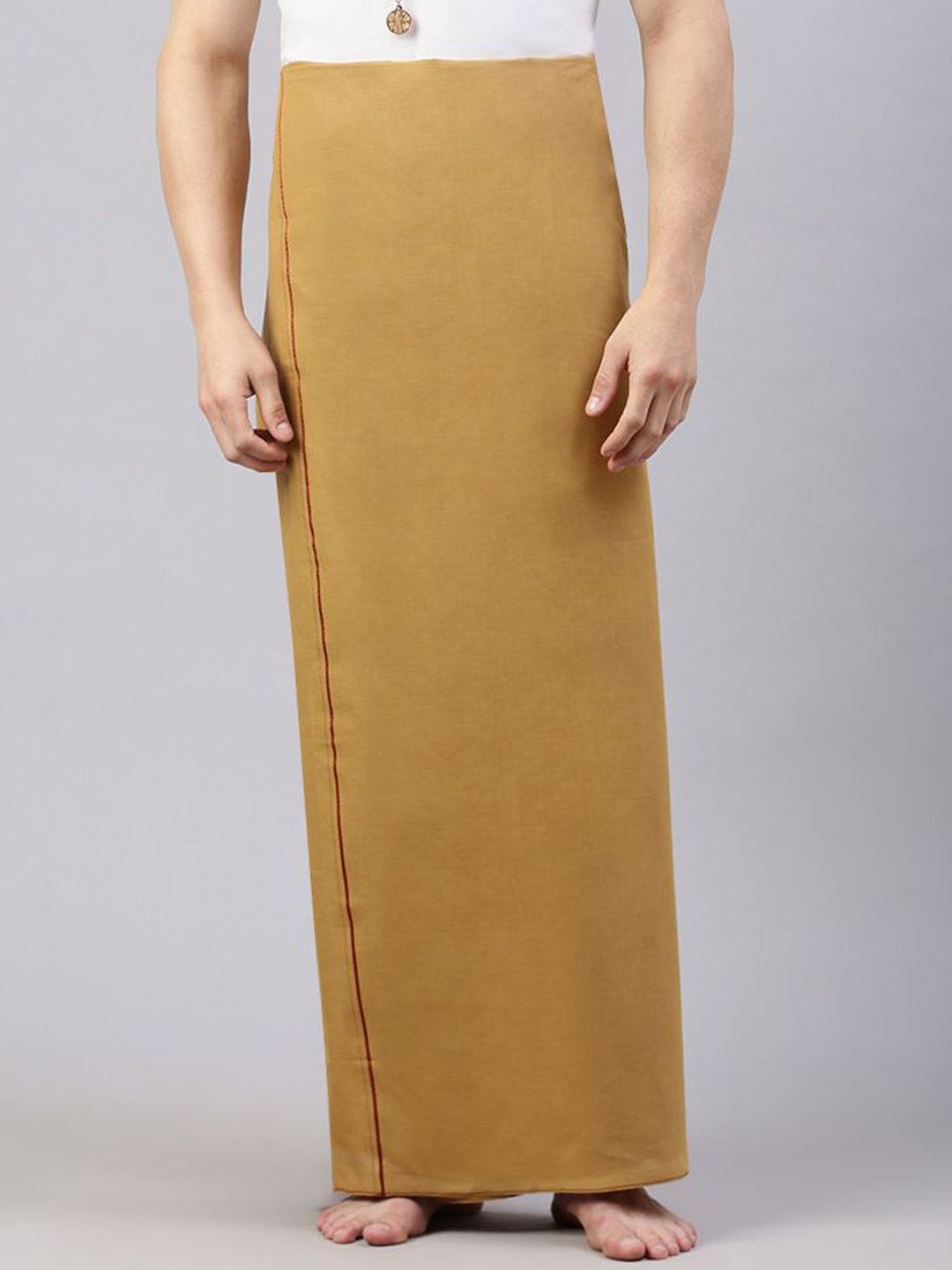 Alaya Men Solid Devotional Dhoti