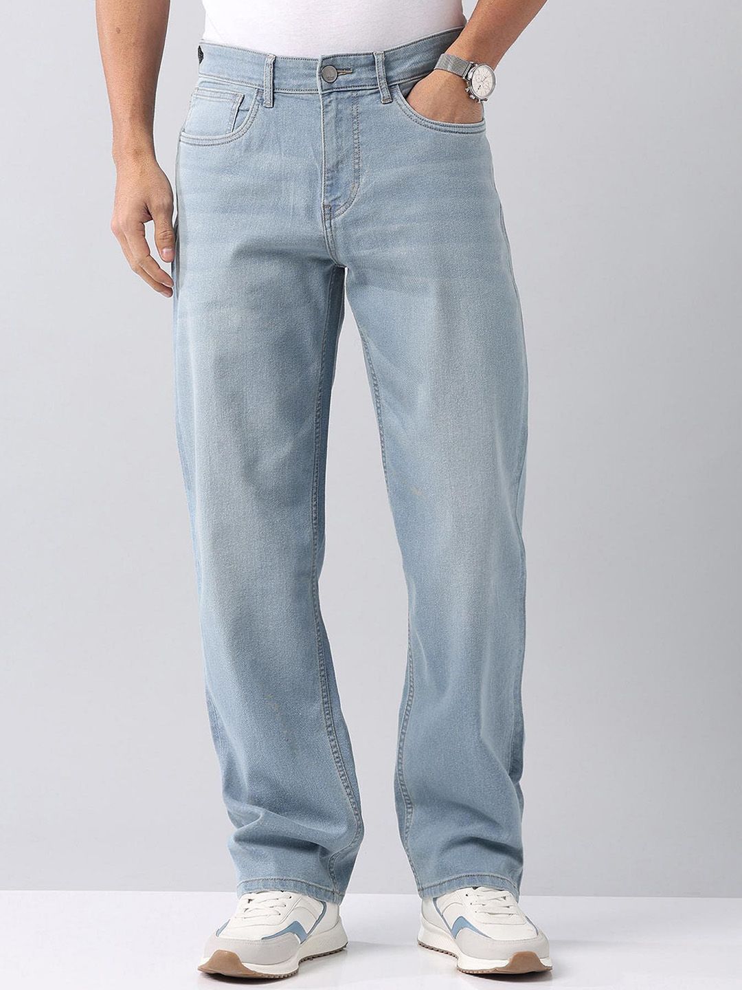 AD By Arvind Men Relaxed Fit Heavy Fade Jeans