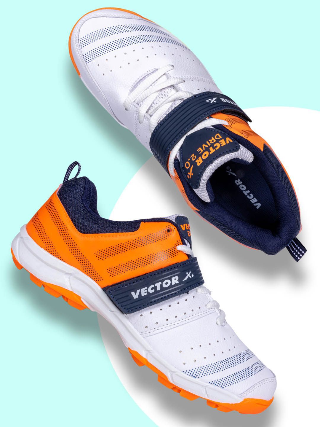 VECTOR X Men Drive 2.0 Synthetic Leather Upper & Mesh with PVC Sole Cricket Shoes