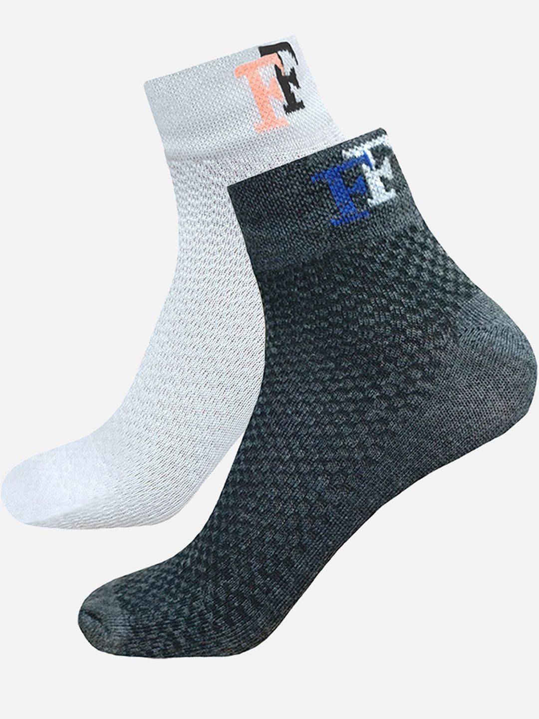 StyFun Men Pack Of 2 Crew Length Ankle Running Socks