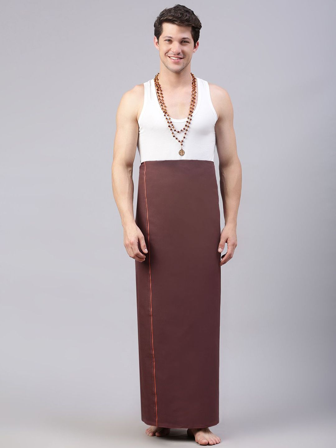 Alaya Men Solid Devotional Dhoti