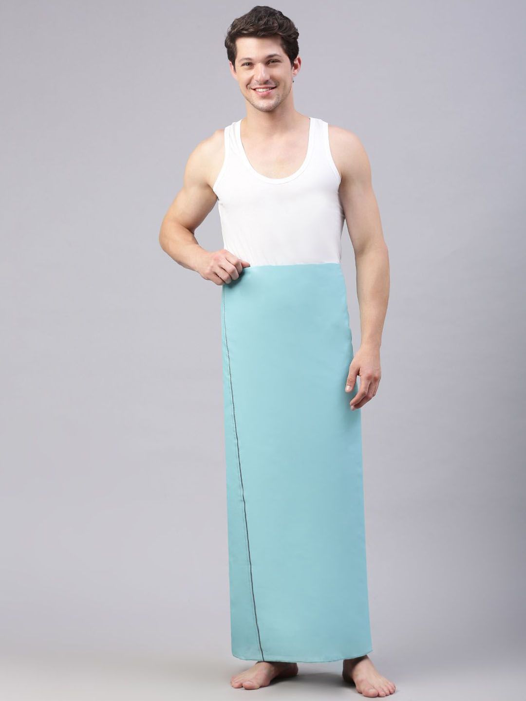 Alaya Men Solid Devotional Dhoti