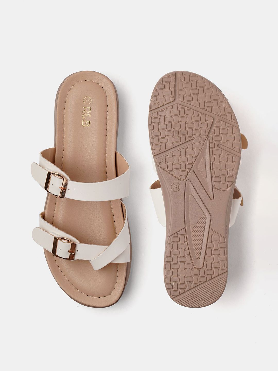 Buy R&B Women Open Toe Flats with Buckle - Flats for Women