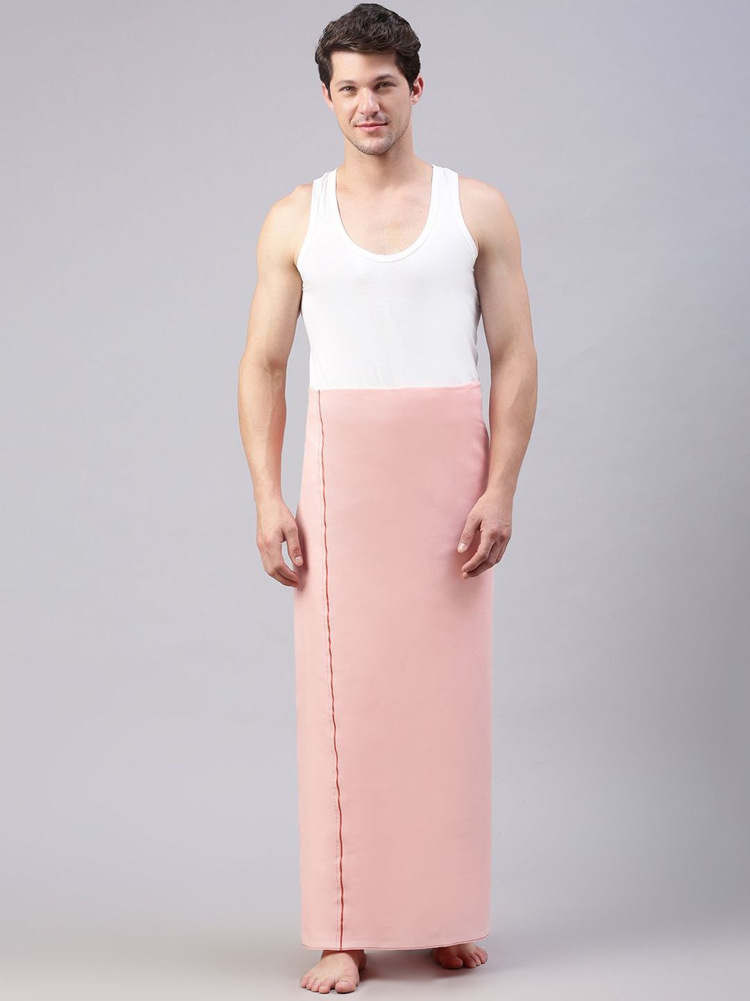 Alaya Men Solid Devotional Dhoti