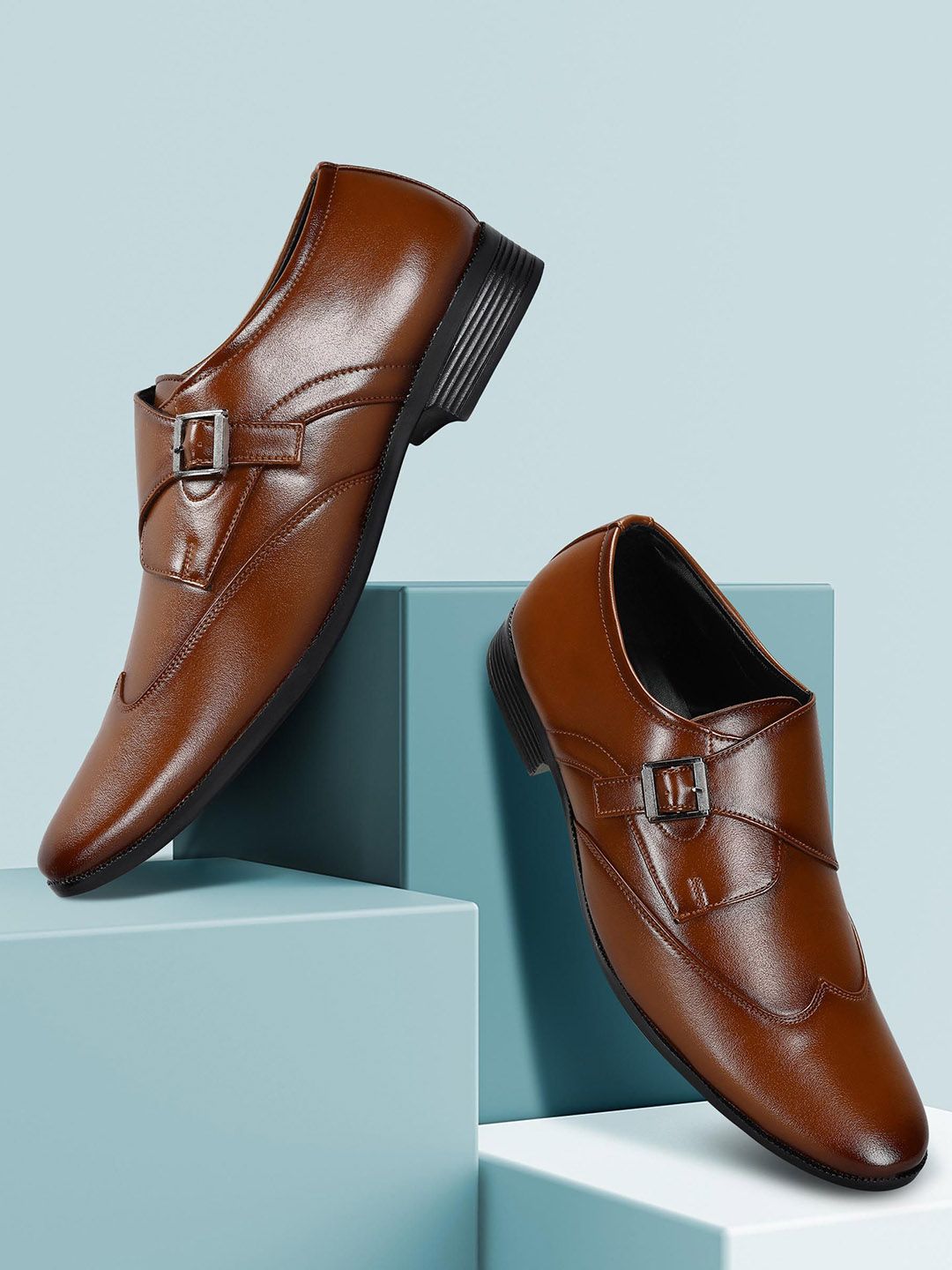 Paragon Men Formal Monk Buckle Shoes
