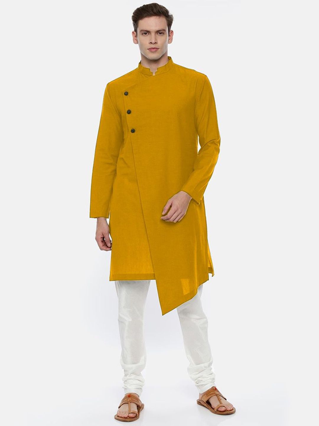 Oomph! Oomph! Men Mandarin Collar Straight Kurta