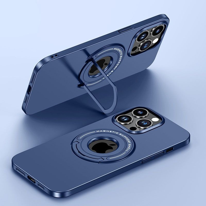 Luxury Kase Solid iPhone 16 Pro Metal Stand, Ring Holder Shell Back Case