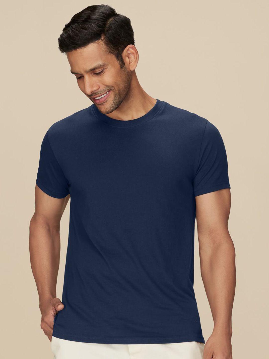 XYXX Pace Ultra Breezy, Super Combed Cotton Solid Crew Neck T-Shirt