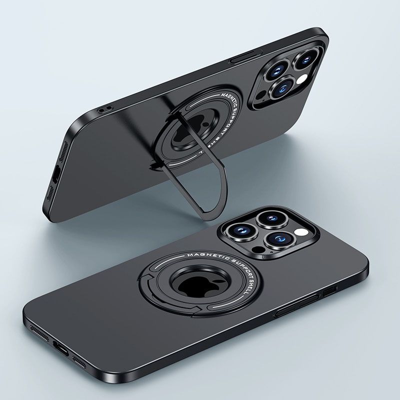 Luxury Kase Solid iPhone 16 Metal Stand Ring Holder Shell Compatible Back Case