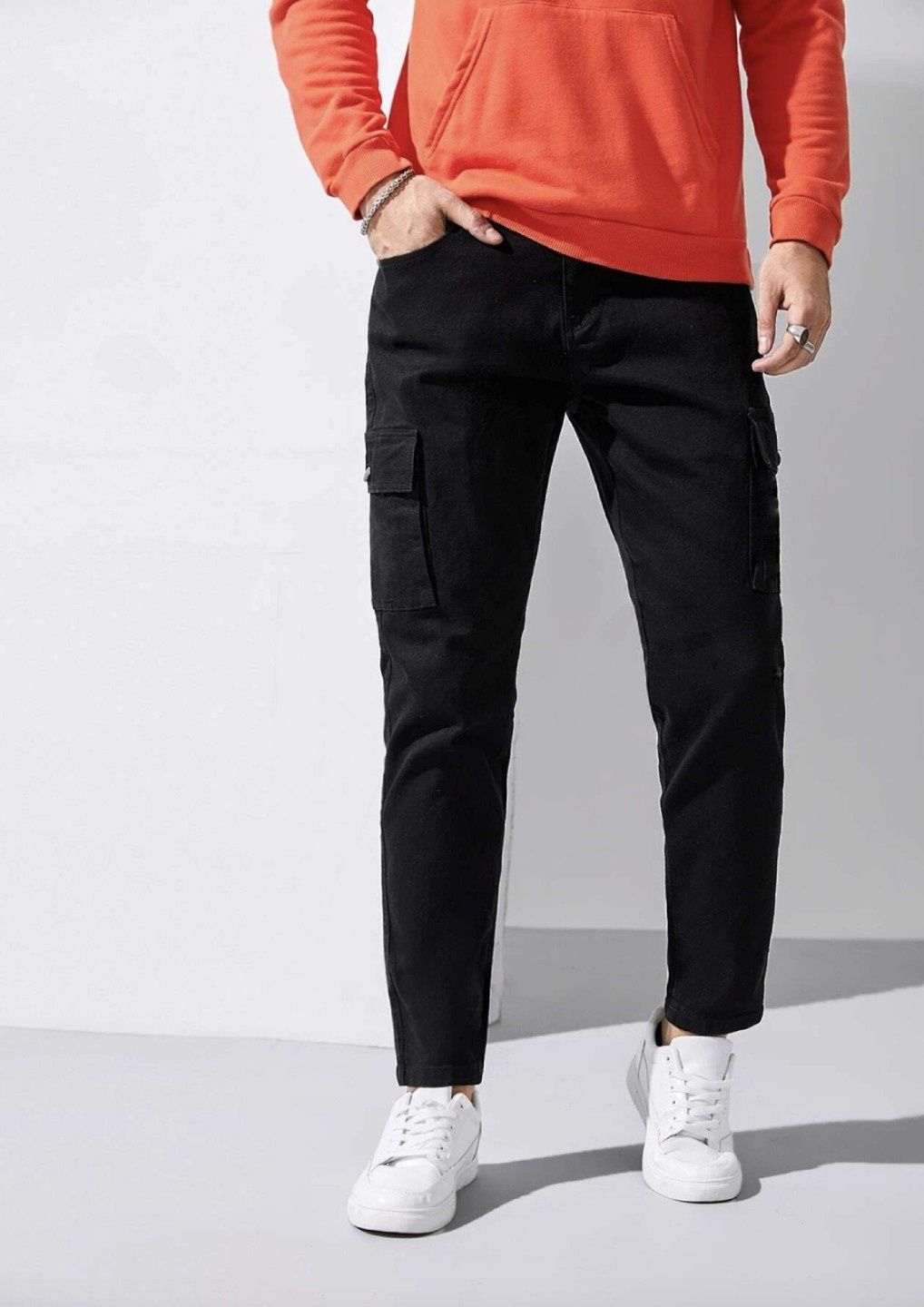 MASTERLY WEFT Men Super Relaxed Fit Low Distress Stretchable Jeans