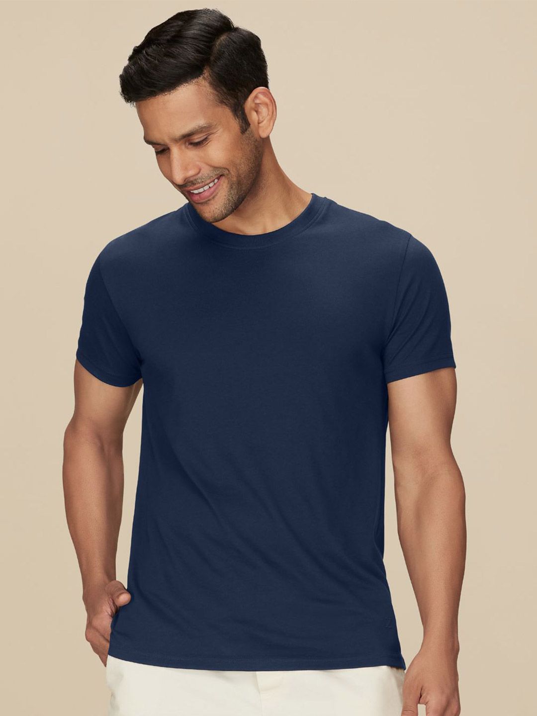 XYXX Pace Ultra Breezy, Super Combed Cotton Solid Crew Neck T-Shirt