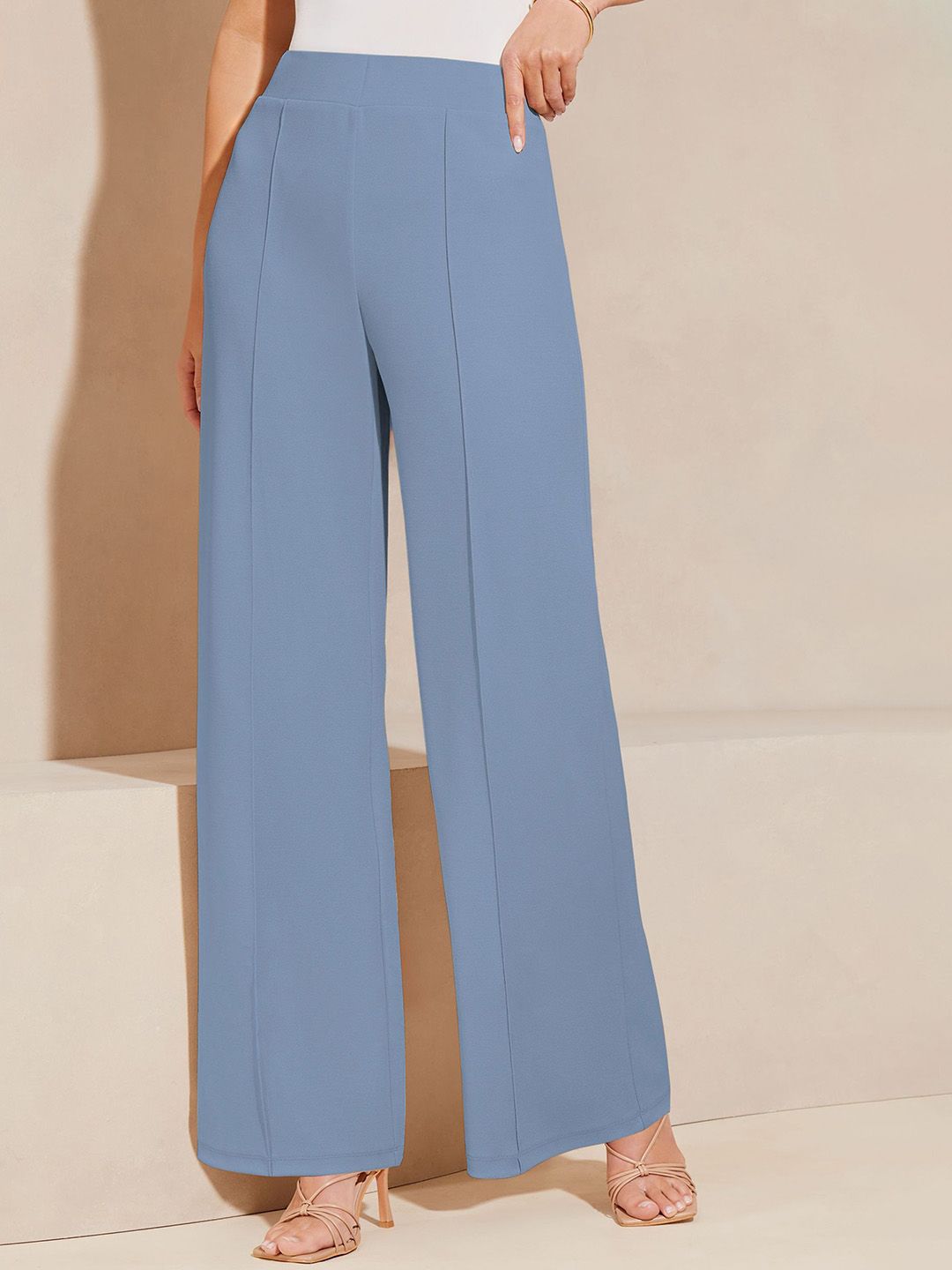 Buy Jinax Women Relaxed Wide Leg Trousers - Trousers for Women
