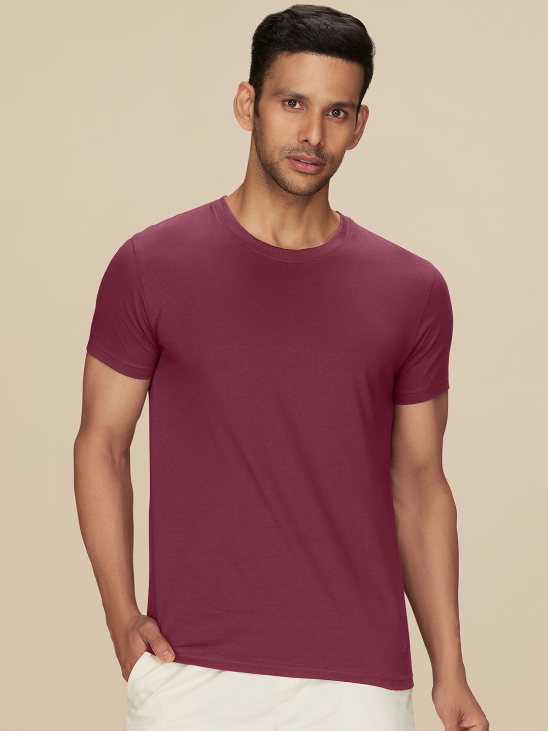 XYXX Pace Ultra breezy, Super Combed Cotton Solid Crew Neck T-Shirt