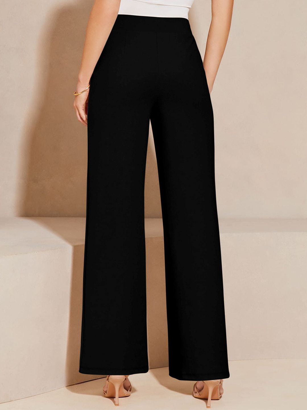 Buy Jinax Women Relaxed Wide Leg Trousers - Trousers for Women