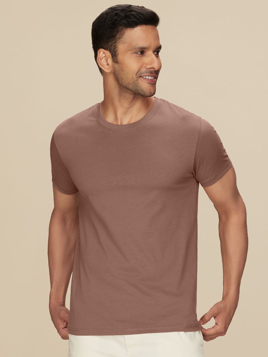 XYXX Pace Ultra Breezy, Super Combed Cotton Solid Crew Neck T-Shirt