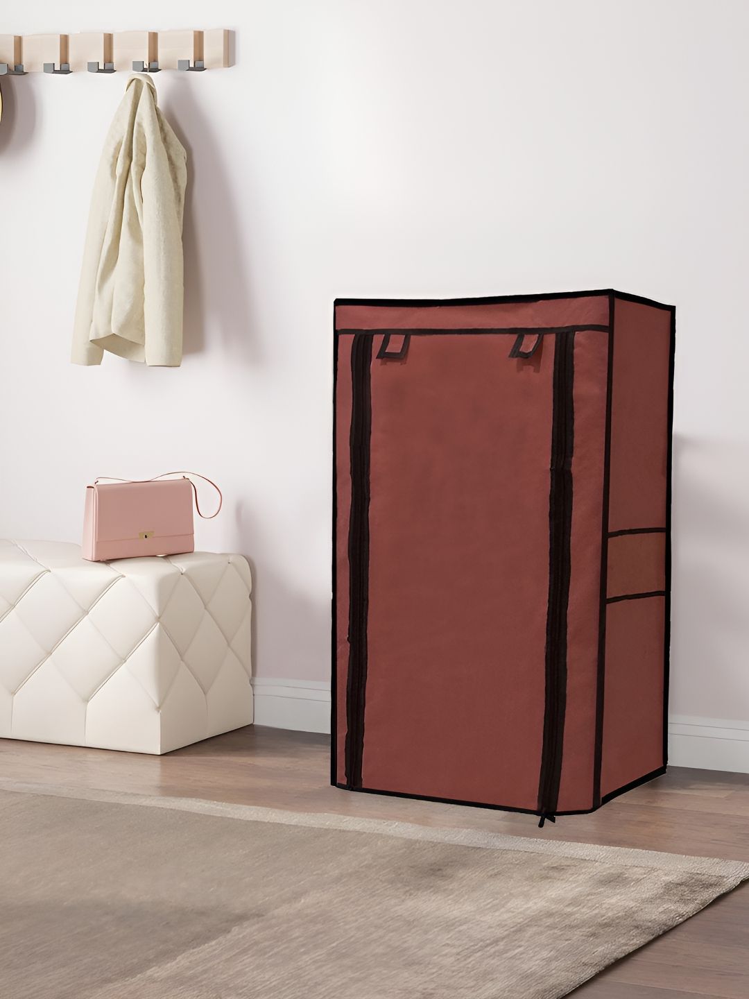 Urban Choice Brown and Black 6 Layer Water Resistant Shoe Rack Cover deal from myntra