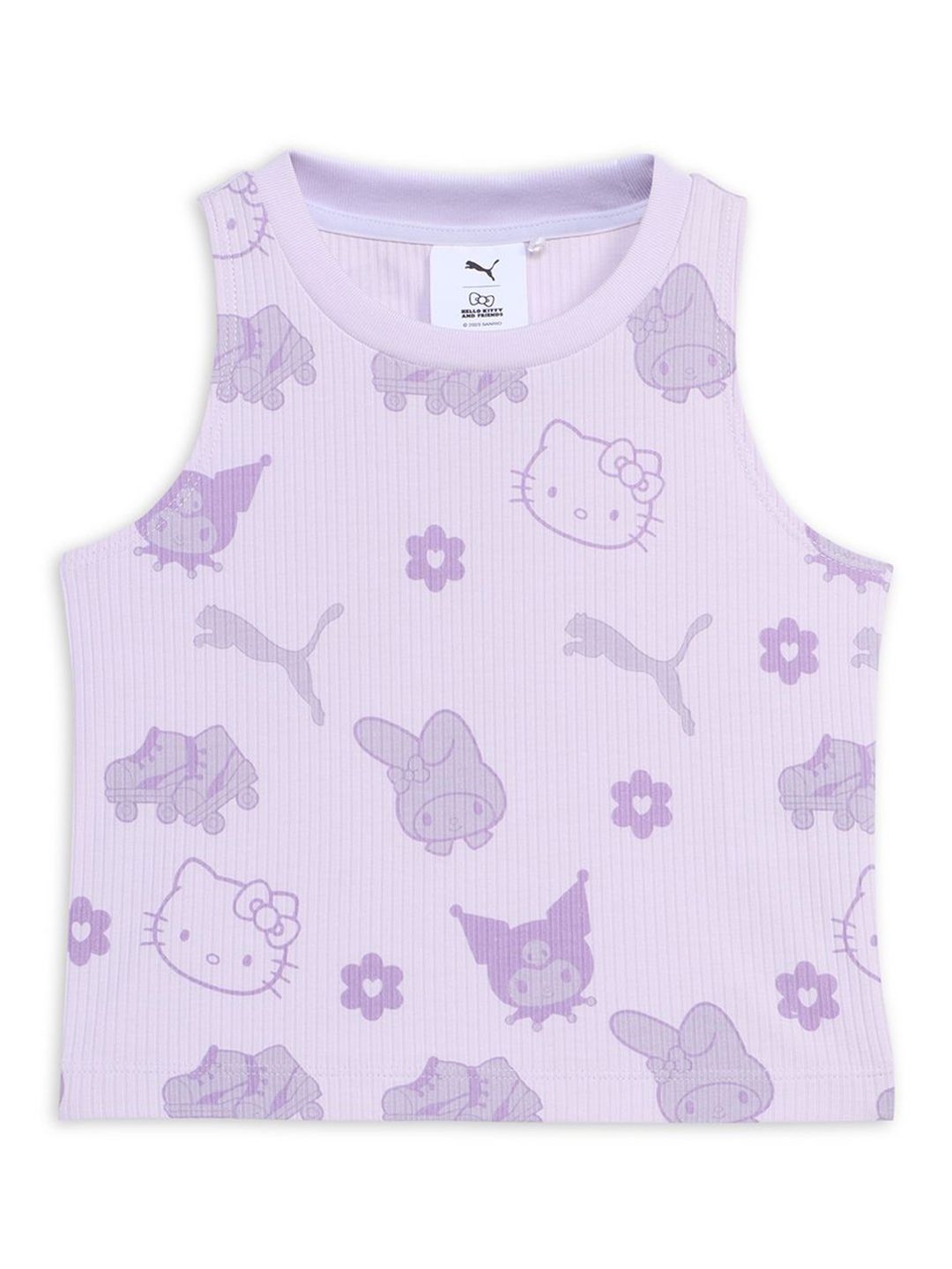 Puma x Hello Kitty & Friends Girls Printed Slim Fit Sleeveless Ribbed Tank Top