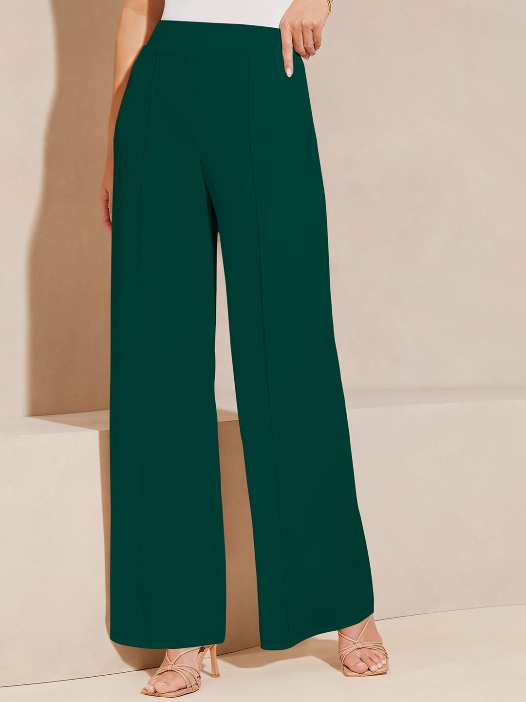 Buy Jinax Women Relaxed Wide Leg Trousers - Trousers for Women