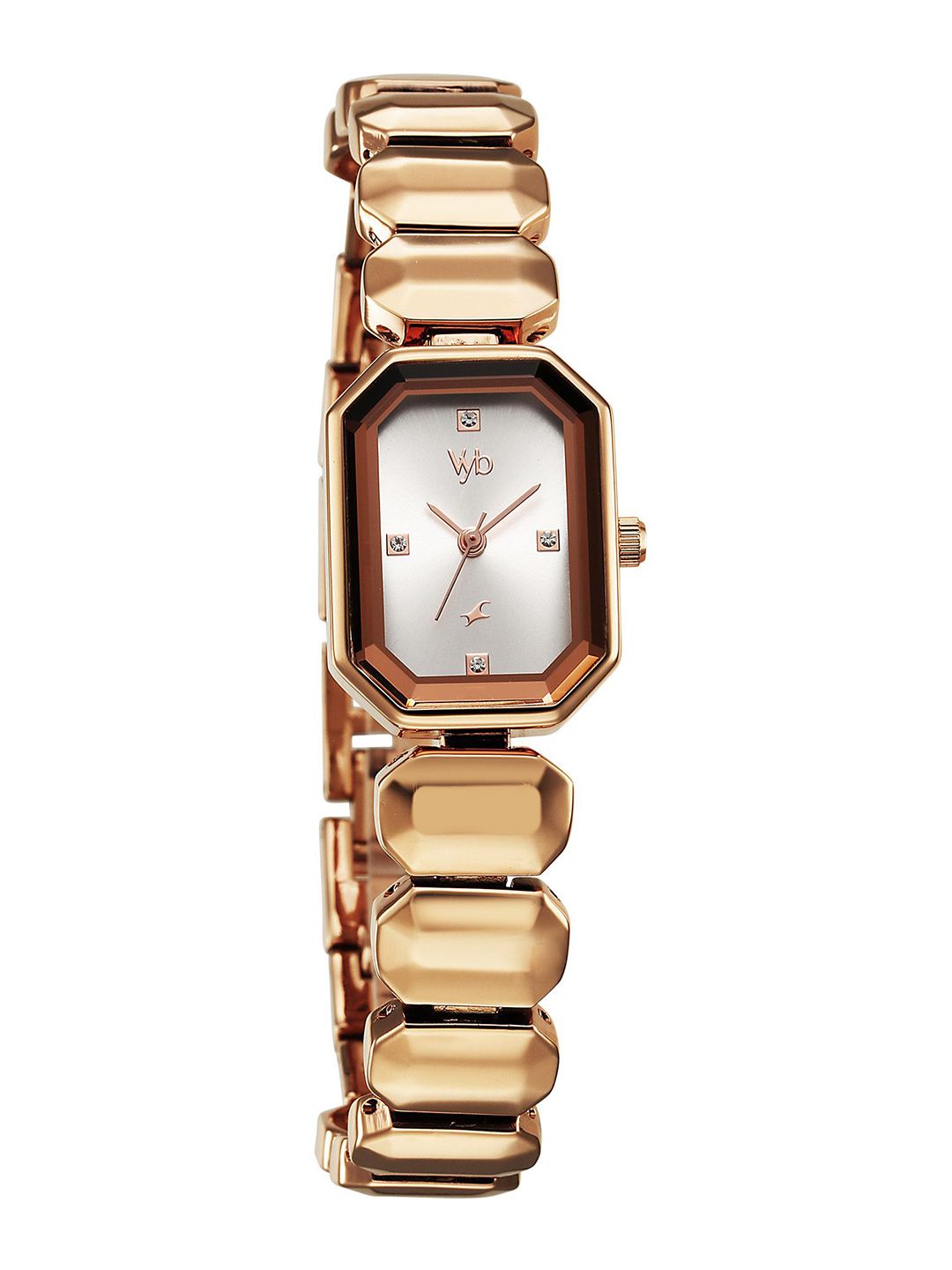 Fastrack Fastrack Vyb Celeste Women Embellished Dial & Bracelet Style Straps Watch FV60063WM01
