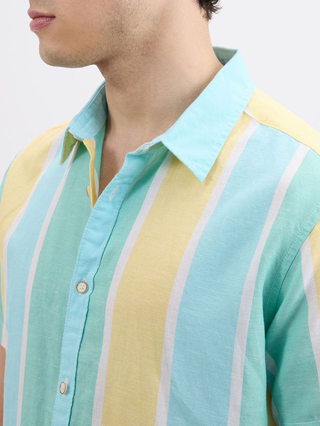 Buy Pepe Jeans Men Spread Collar Vertical Striped Cotton Casual