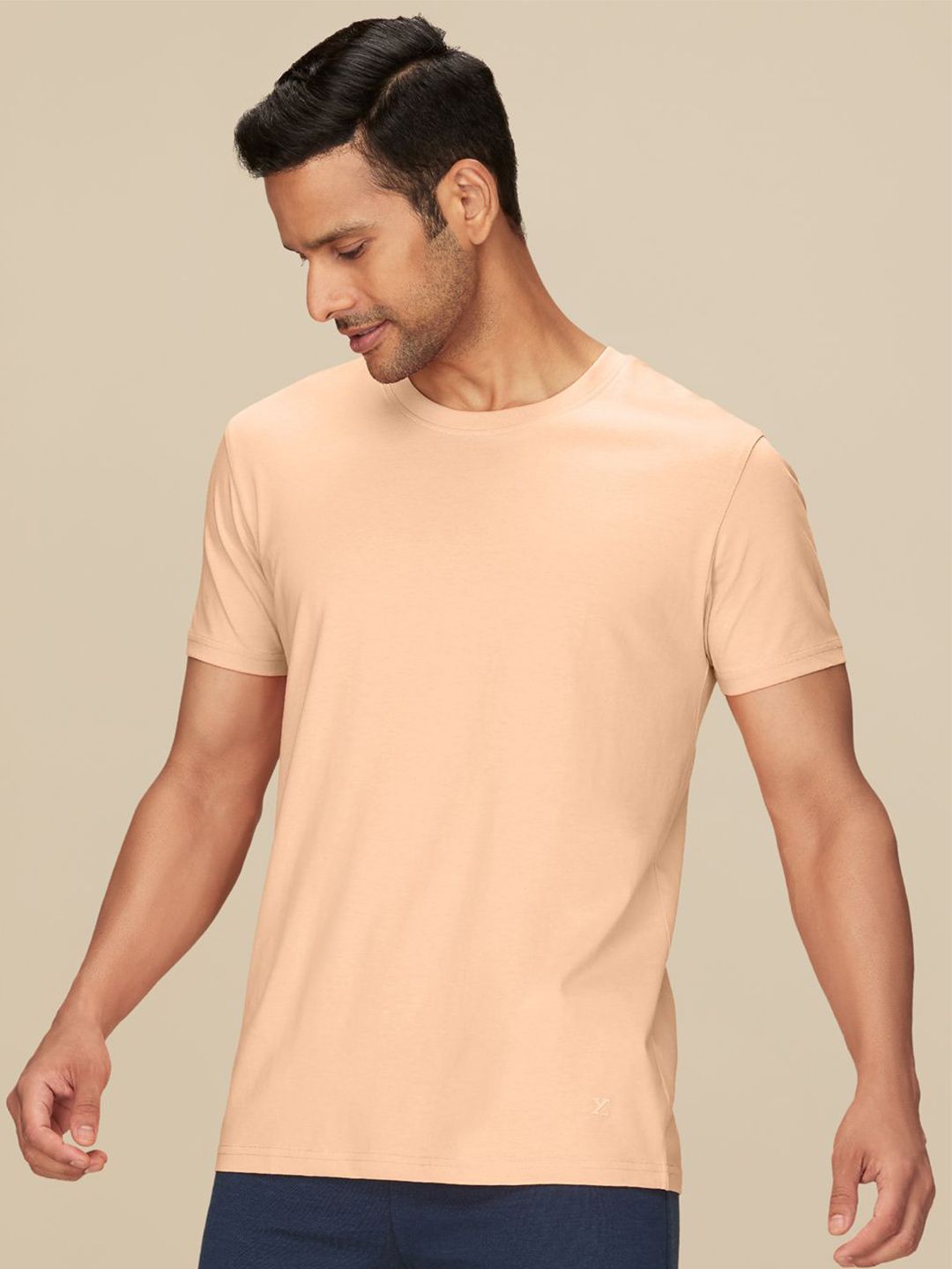 XYXX Pace Ultra Breezy, Super Combed Cotton Solid Crew Neck T-Shirt